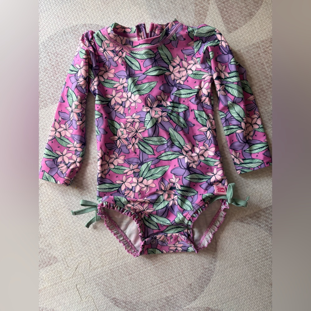 Ruffle Butts Rashguard Swimsuit
